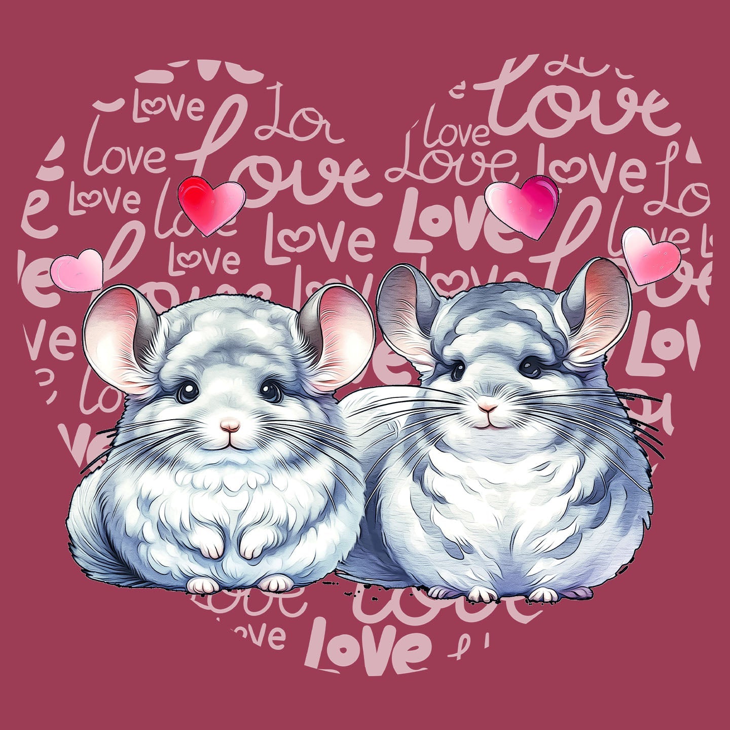 Mouse Love Heart - Adult Unisex T-Shirt