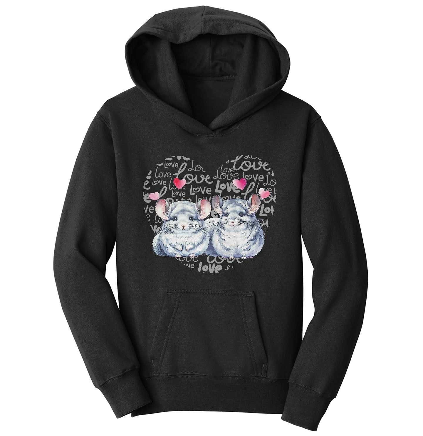 Mouse Love Heart - Kids' Unisex Hoodie Sweatshirt