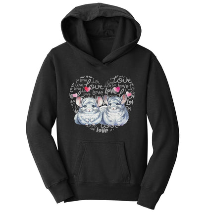 Mouse Love Heart - Kids' Unisex Hoodie Sweatshirt