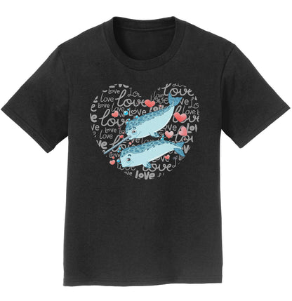 Narwhal Love Heart - Kids' Unisex T-Shirt