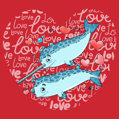 Narwhal Love Heart - Kids' Unisex T-Shirt