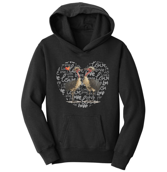 Ostrich Love Heart - Kids' Unisex Hoodie Sweatshirt
