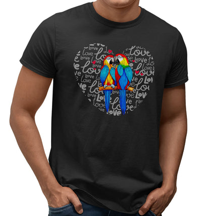 Parrot Love Heart - Adult Unisex T-Shirt