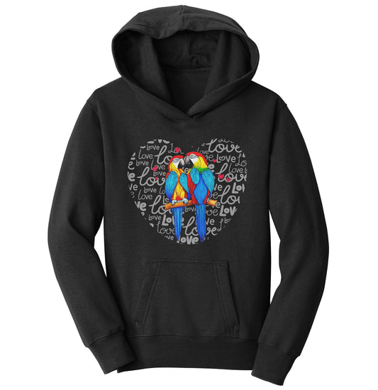 Parrot Love Heart - Kids' Unisex Hoodie Sweatshirt