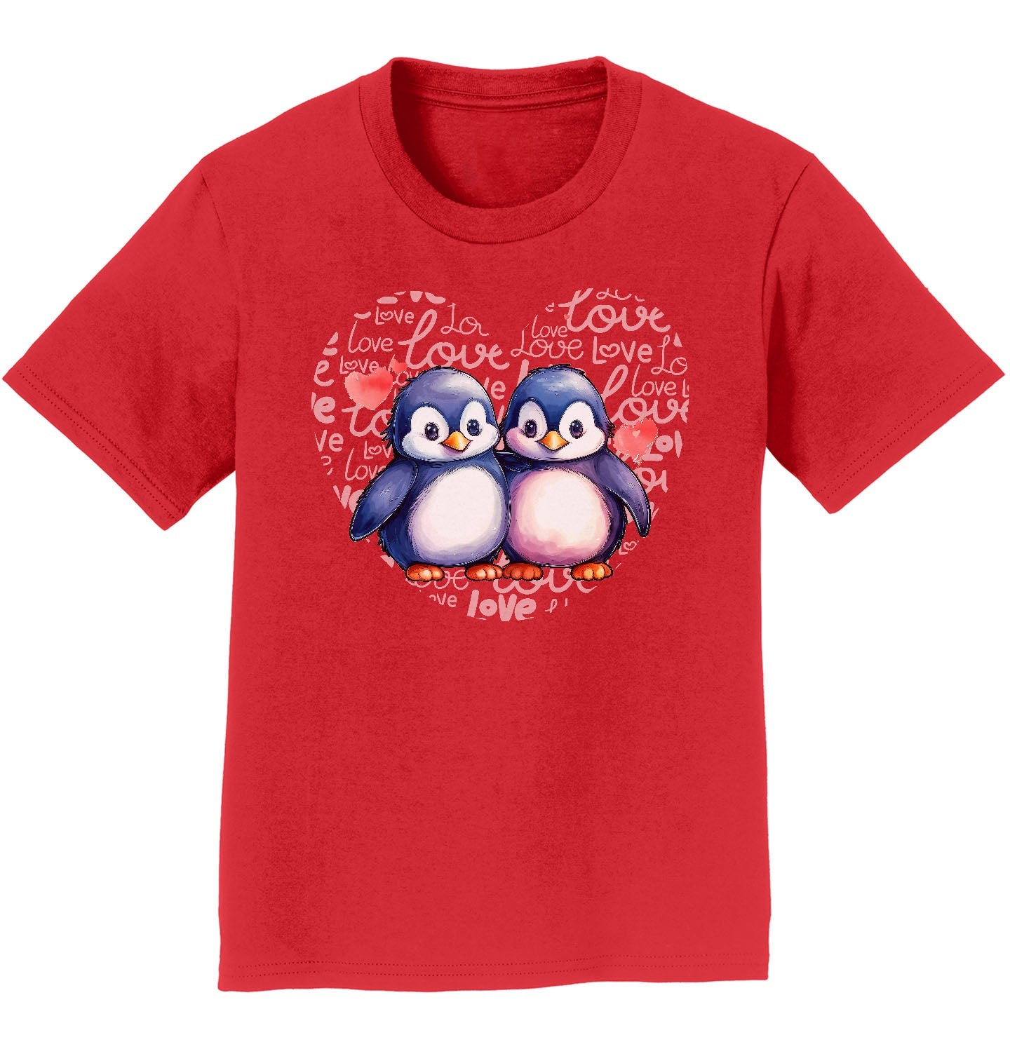 Penguin Love Heart - Kids' Unisex T-Shirt