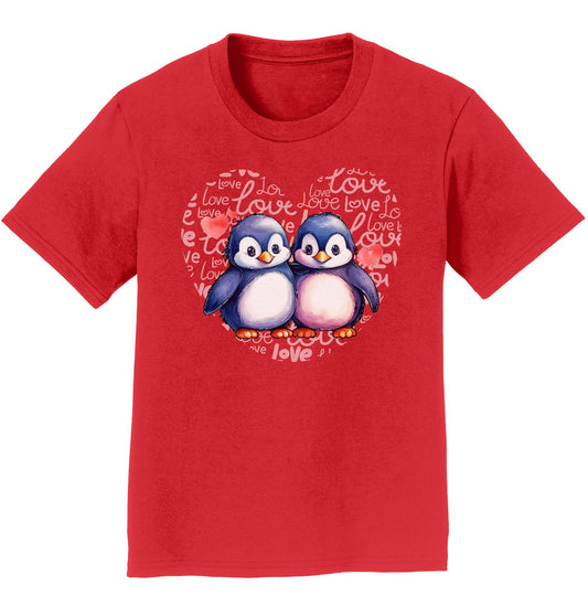 Penguin Love Heart - Kids' Unisex T-Shirt