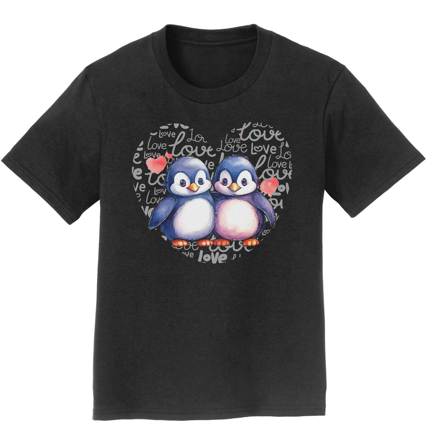 Penguin Love Heart - Kids' Unisex T-Shirt