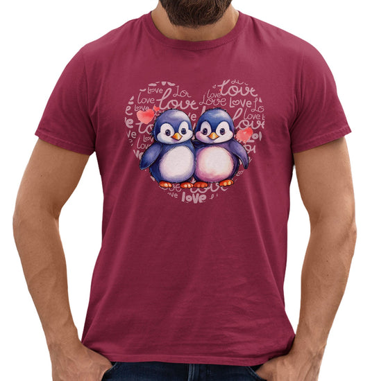 Penguin Love Heart - Adult Unisex T-Shirt