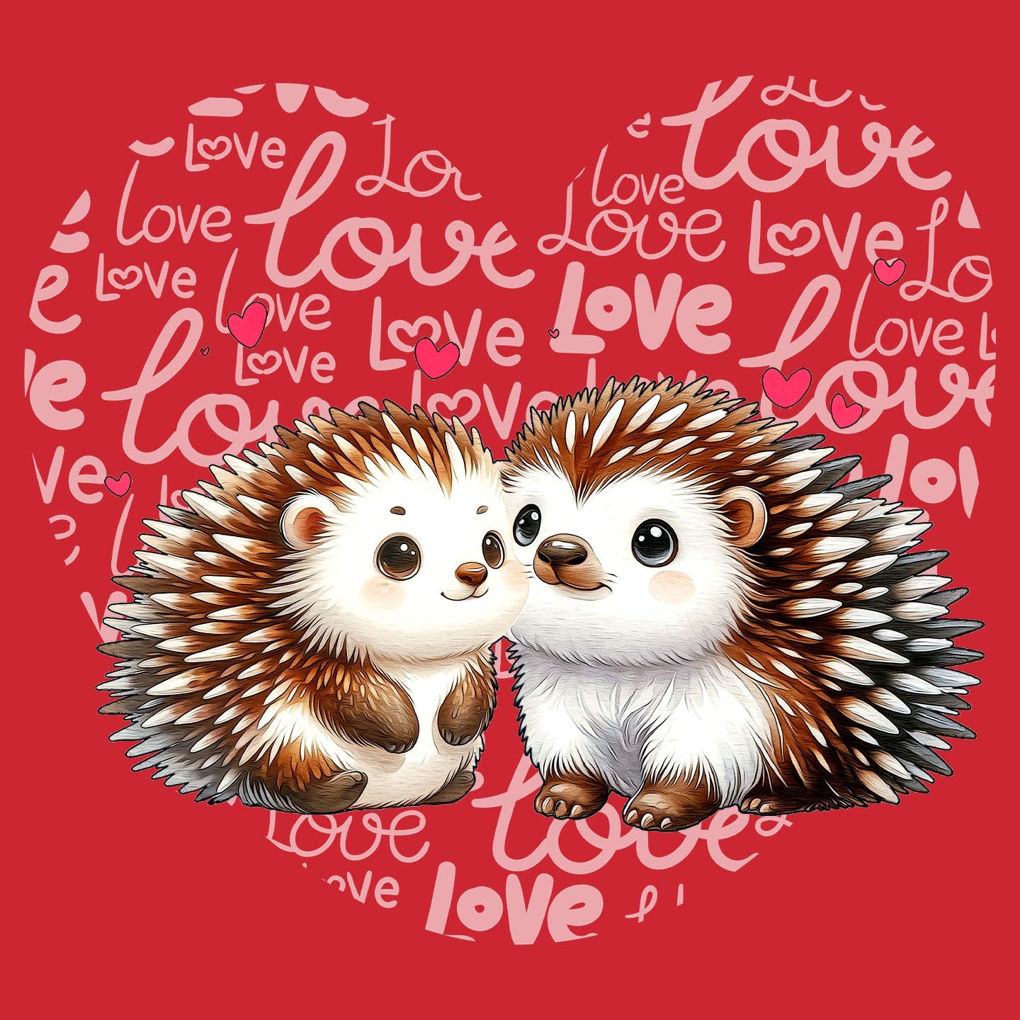 Porcupine Love Heart - Kids' Unisex T-Shirt