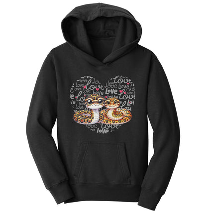 Python Love Heart - Kids' Unisex Hoodie Sweatshirt