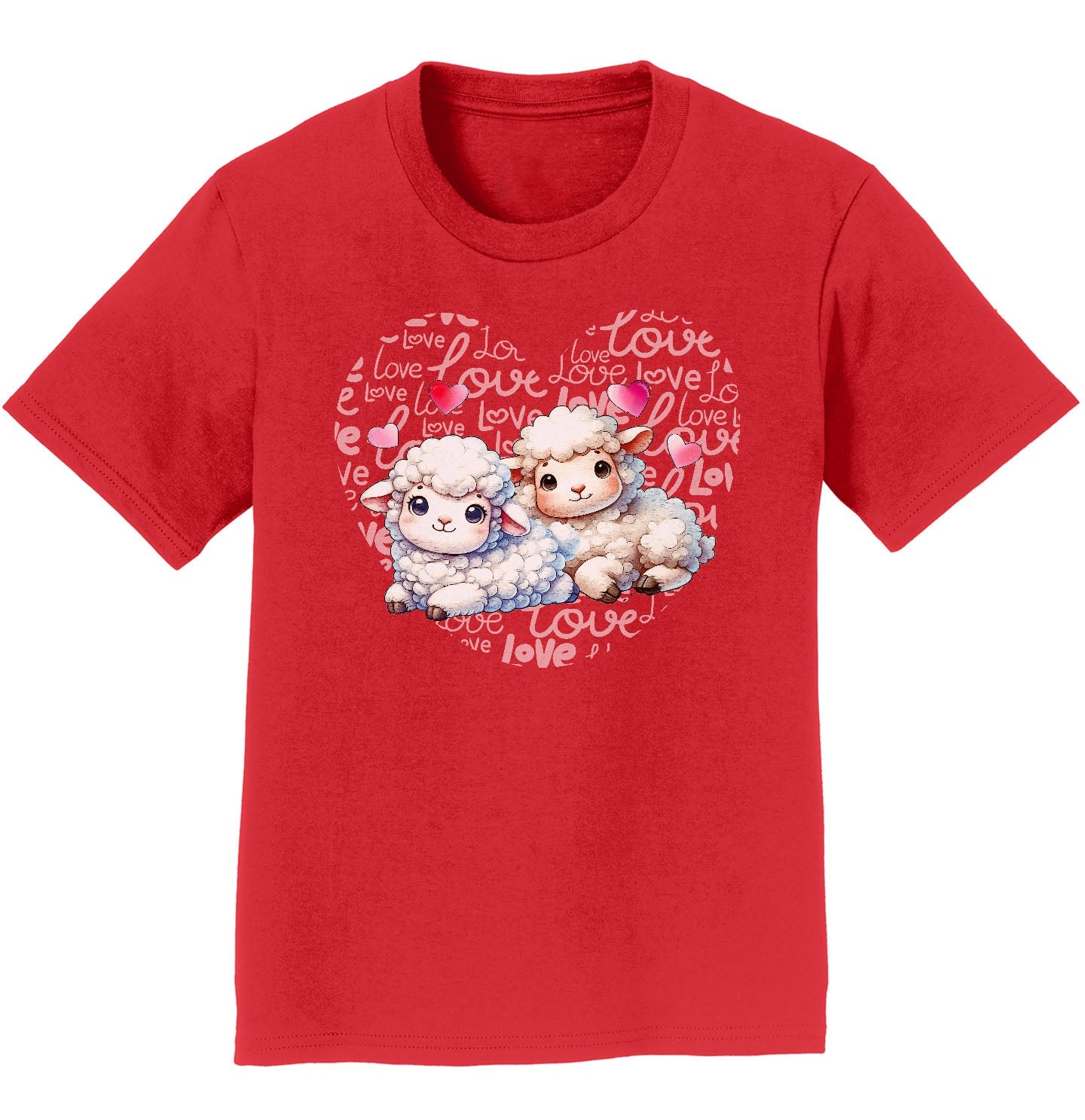 Sheep Love Heart - Kids' Unisex T-Shirt