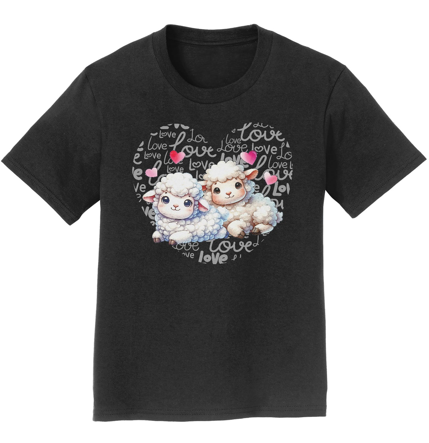 Sheep Love Heart - Kids' Unisex T-Shirt