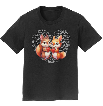 Squirrel Love Heart - Kids' Unisex T-Shirt