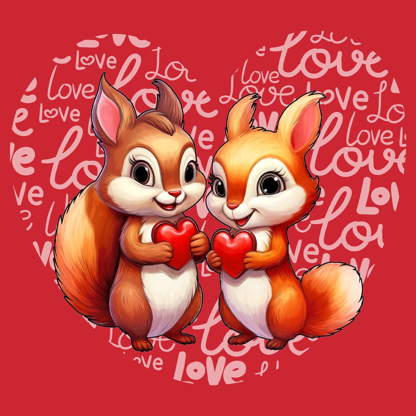 Squirrel Love Heart - Kids' Unisex T-Shirt