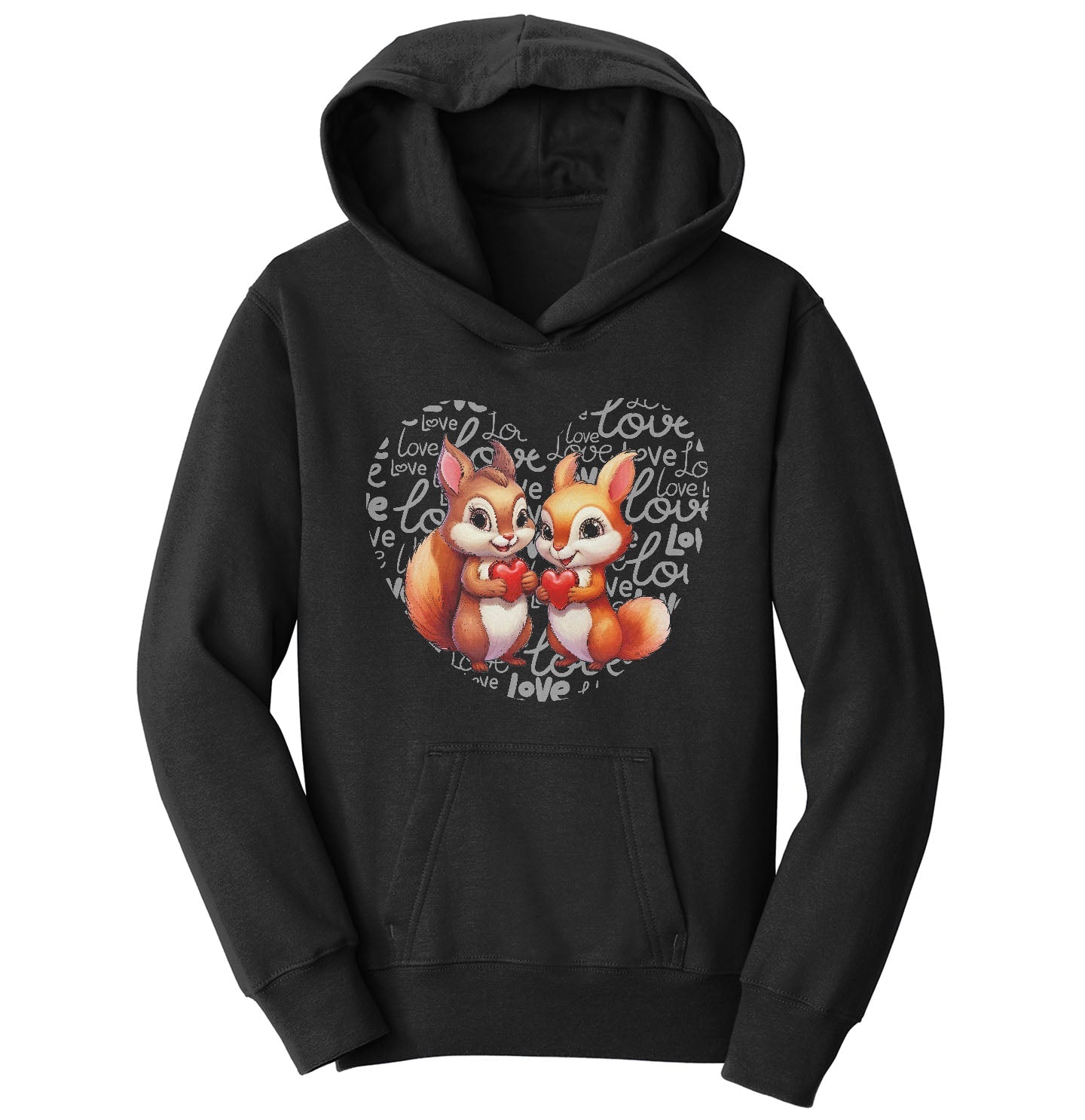 Squirrel Love Heart - Kids' Unisex Hoodie Sweatshirt