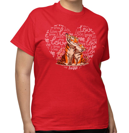 Tiger Love Heart - Adult Unisex T-Shirt