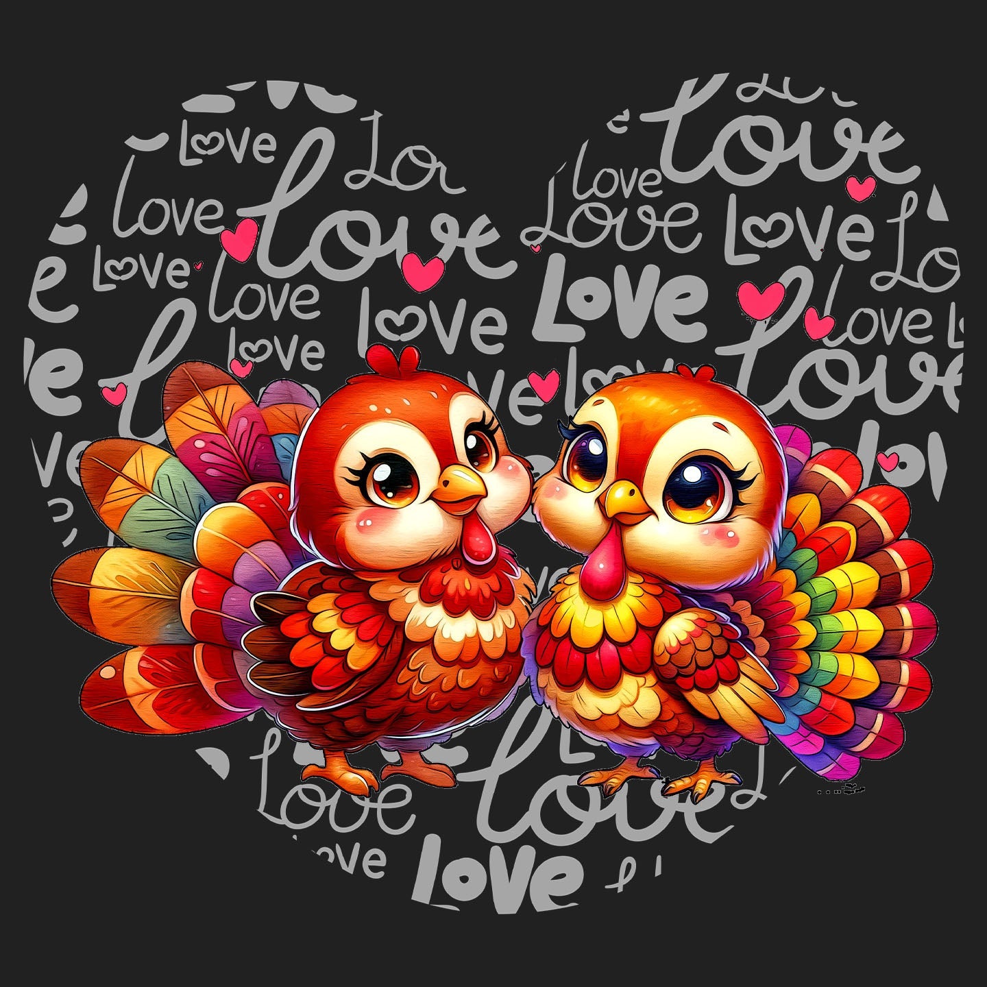 Turkey Love Heart - Women's V-Neck T-Shirt