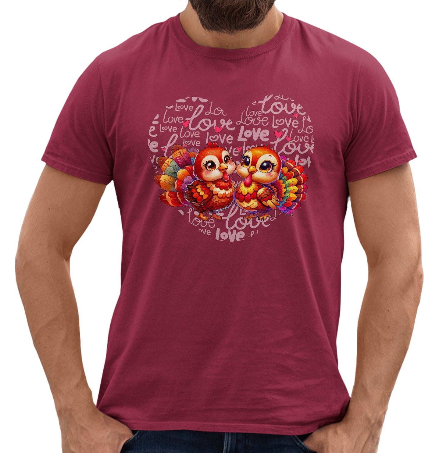 Turkey Love Heart - Adult Unisex T-Shirt