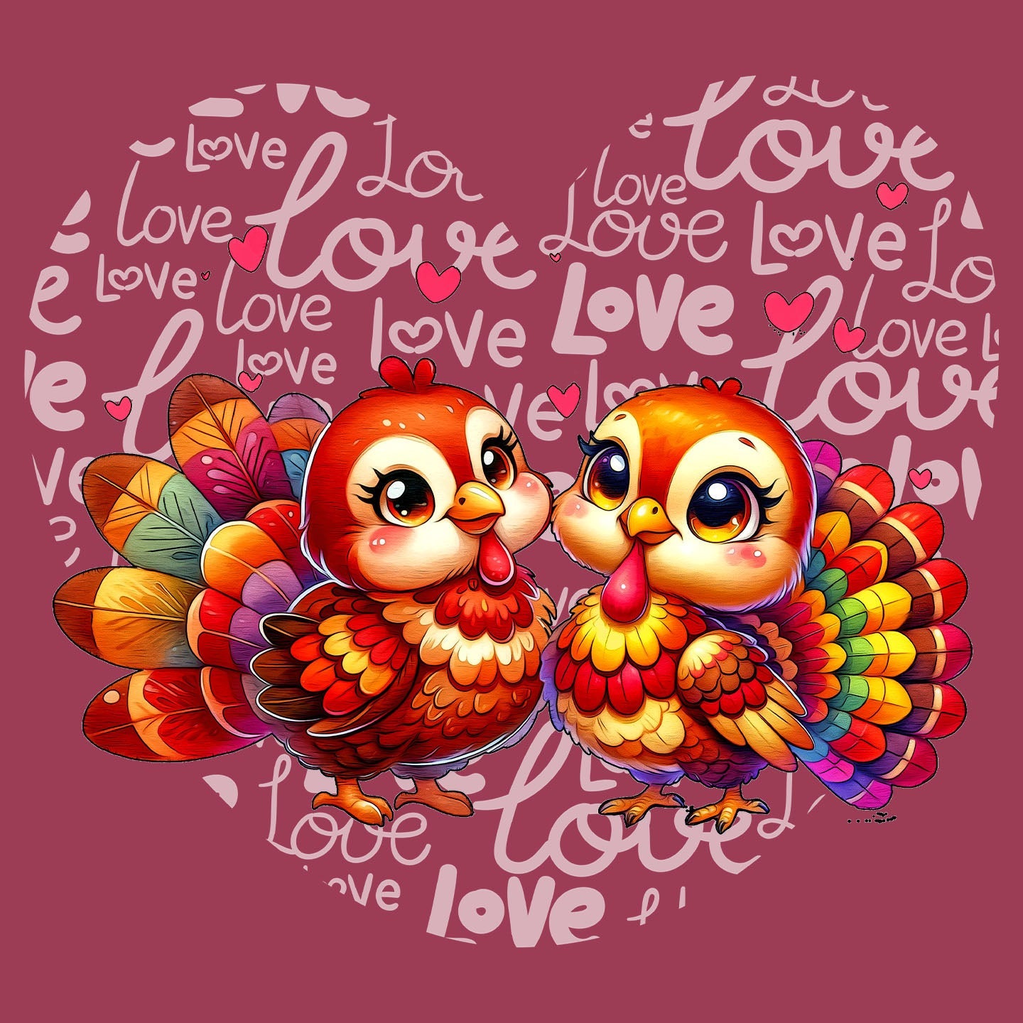 Turkey Love Heart - Adult Unisex T-Shirt