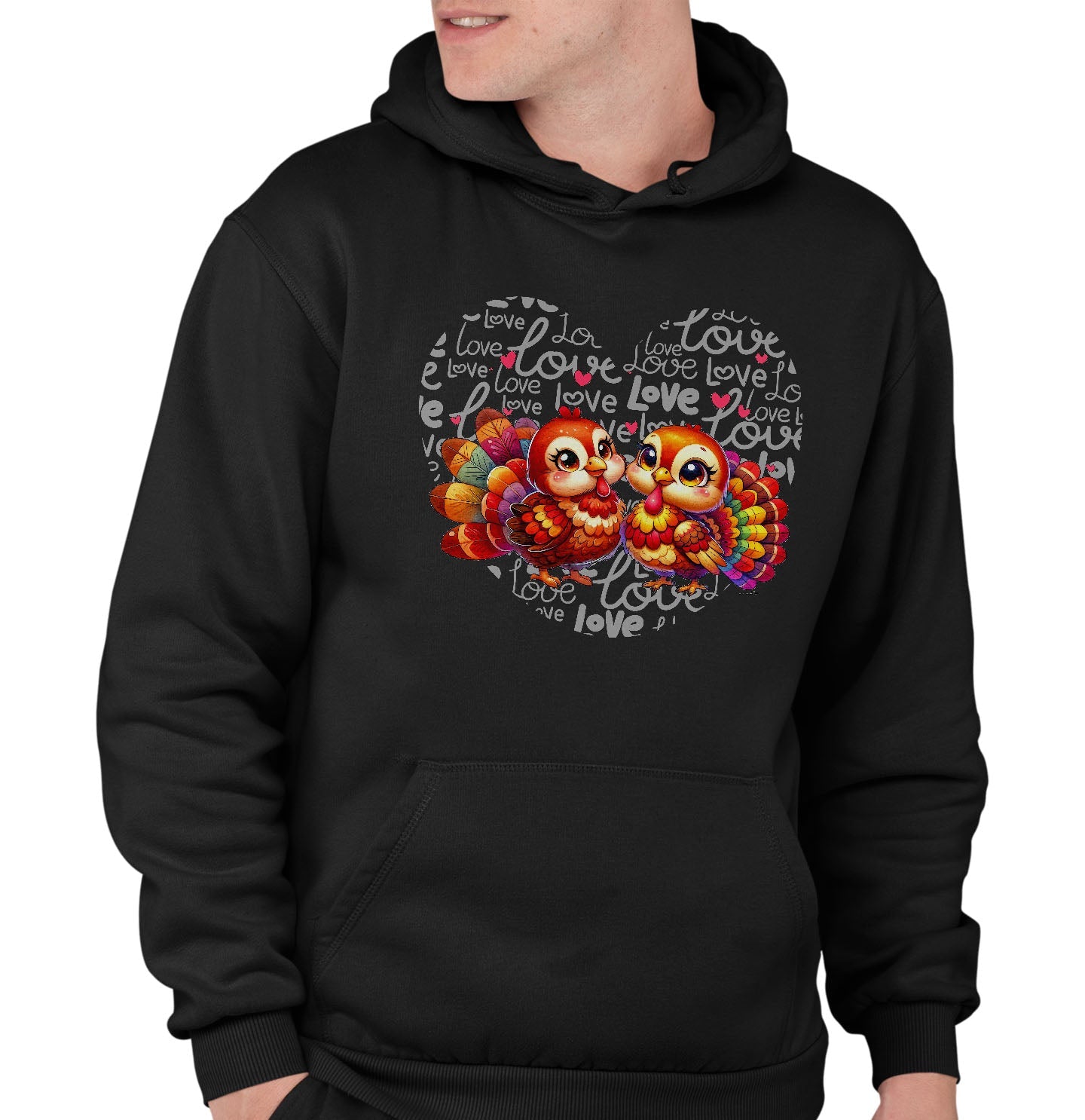 Turkey Love Heart - Adult Unisex Hoodie Sweatshirt