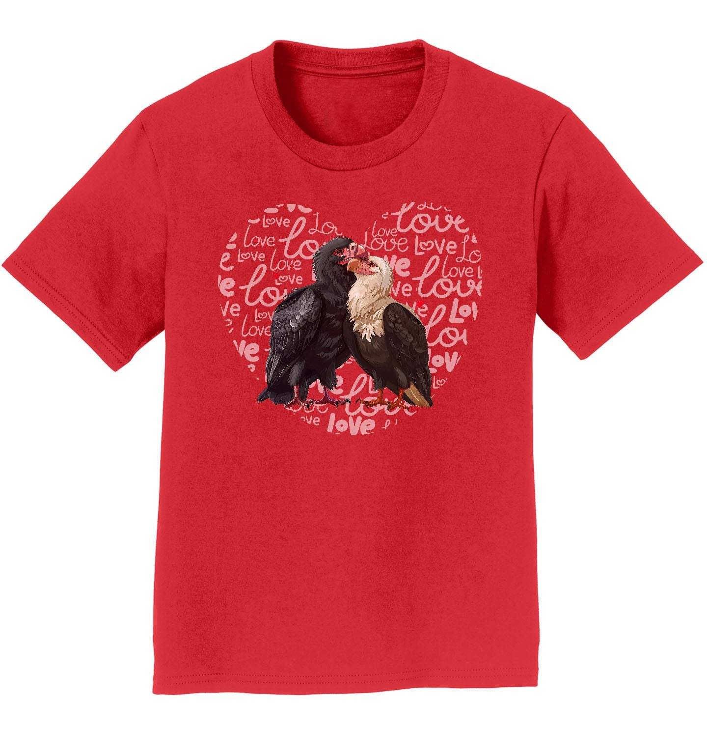 Vulture Love Heart - Kids' Unisex T-Shirt