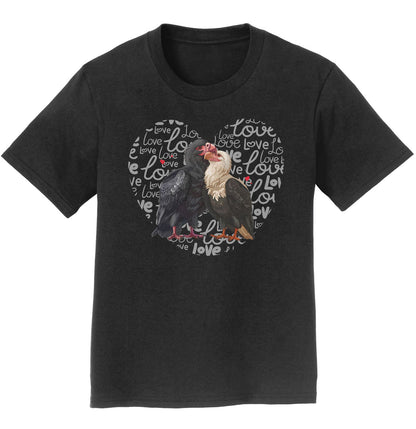 Vulture Love Heart - Kids' Unisex T-Shirt