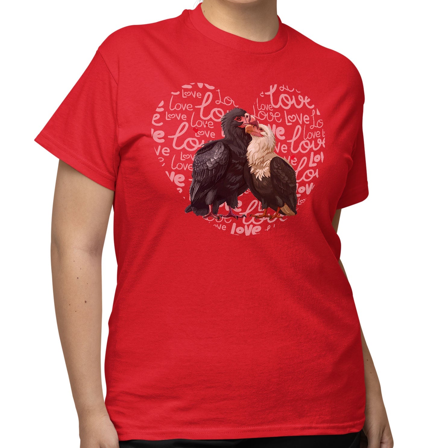 Vulture Love Heart - Adult Unisex T-Shirt