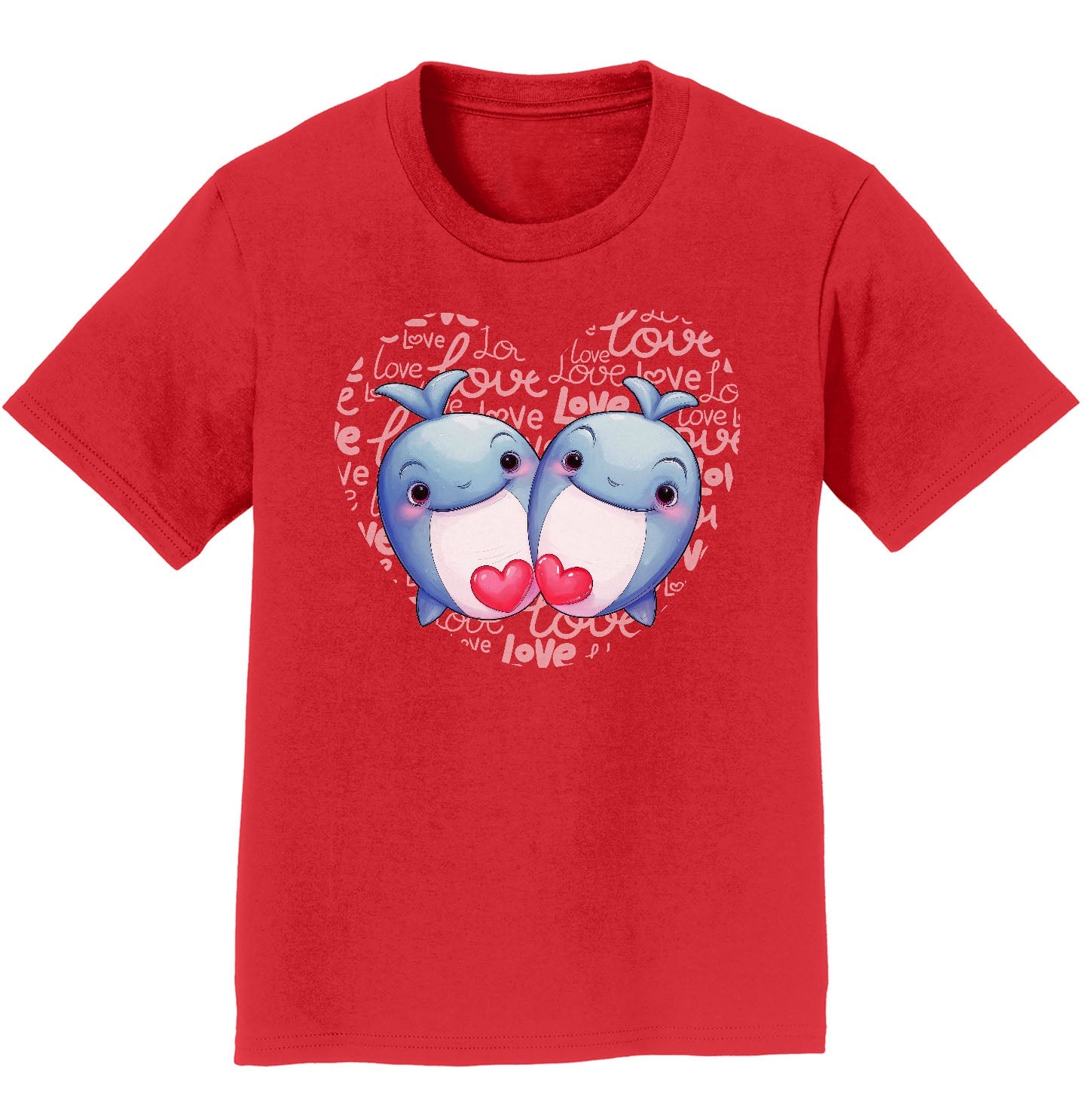 Whale Love Heart - Kids' Unisex T-Shirt