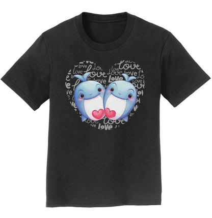 Whale Love Heart - Kids' Unisex T-Shirt