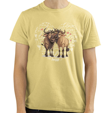 Wildebeest Love Heart - Adult Unisex T-Shirt