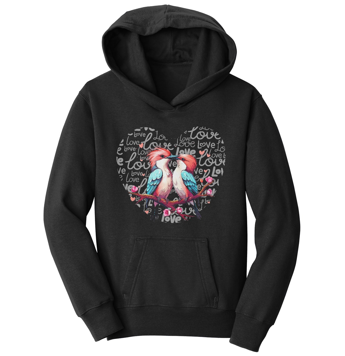 Woodpecker Love Heart - Kids' Unisex Hoodie Sweatshirt