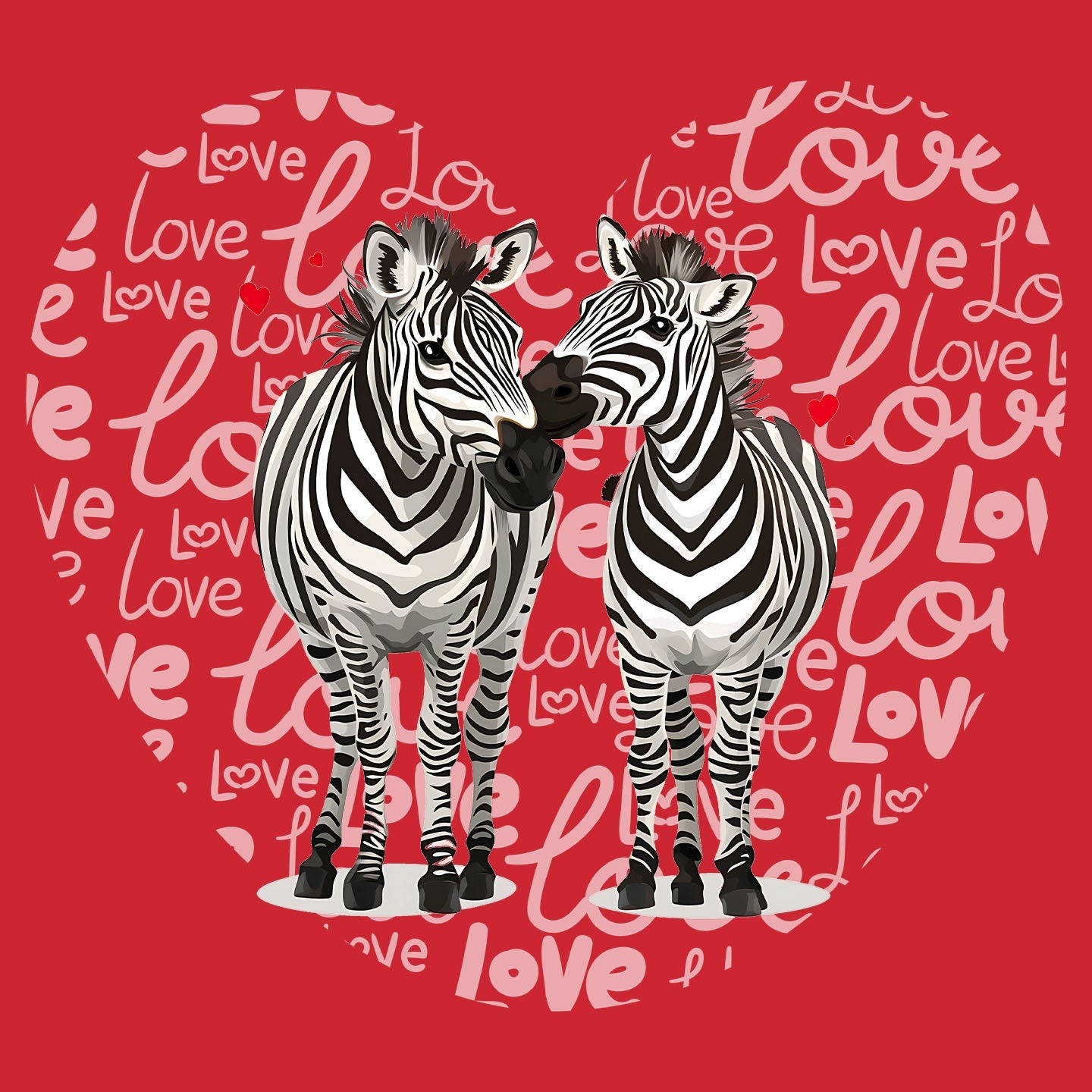 Zebra Love Heart - Kids' Unisex T-Shirt