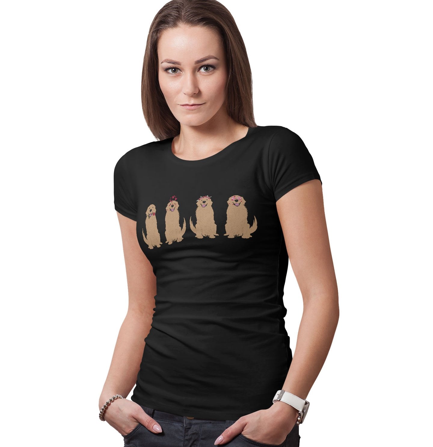 Golden Love Line Up - Women's Fitted T-Shirt