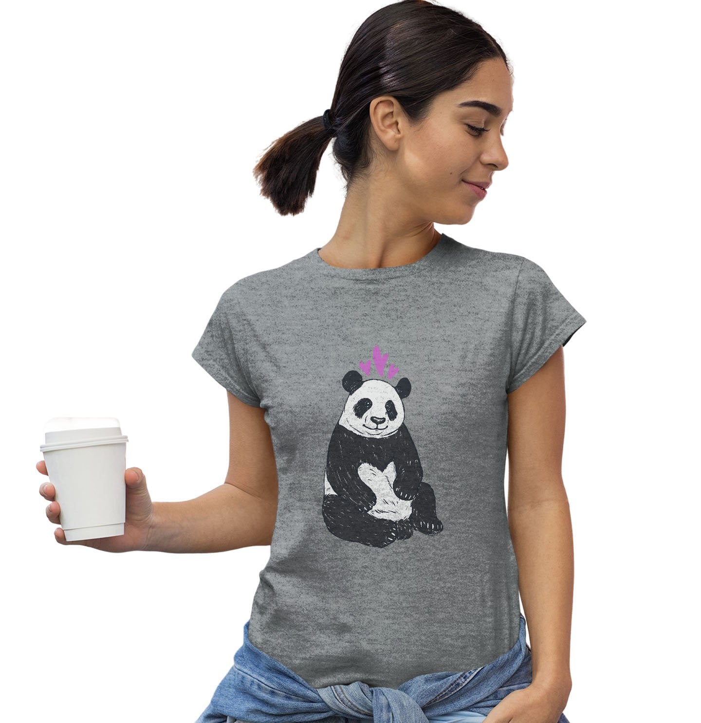 Love Panda - Women's Fitted T-Shirt