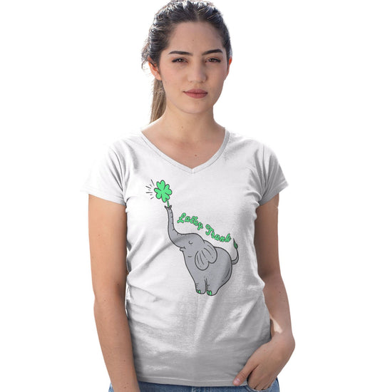 Animal Pride - Lucky Trunk - Women's V-Neck T-Shirt