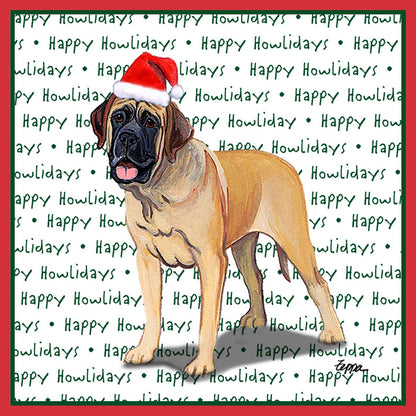 Mastiff Happy Howlidays Text - Kids' Unisex T-Shirt