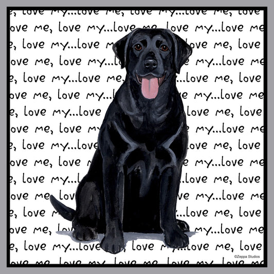 Black Lab Love Text - Kids' Unisex Hoodie Sweatshirt