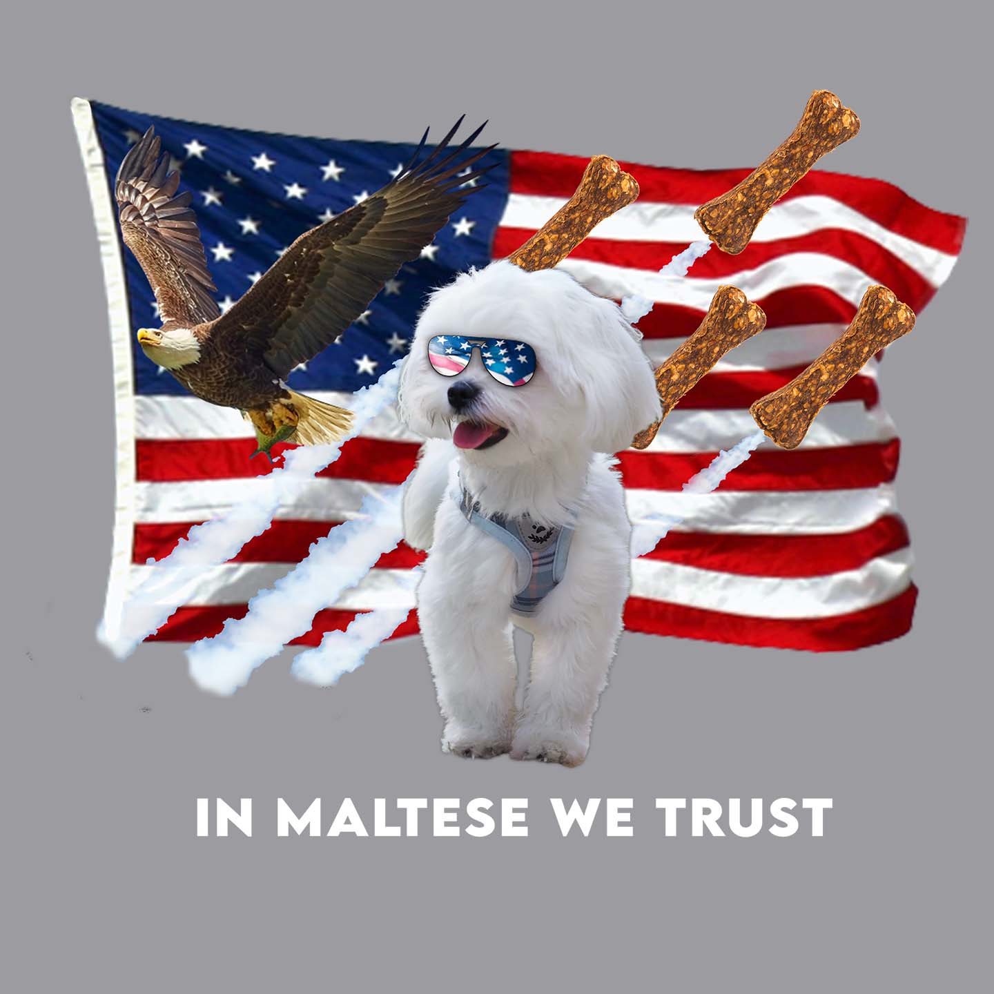 In Malteses We Trust - Adult Unisex Crewneck Sweatshirt