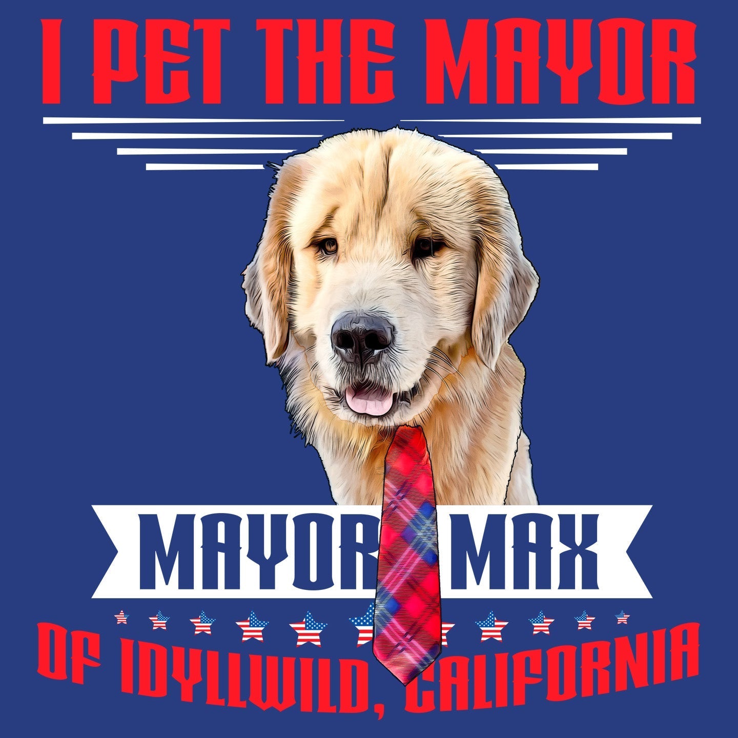 I Pet The Mayor - Women's V-Neck T-Shirt