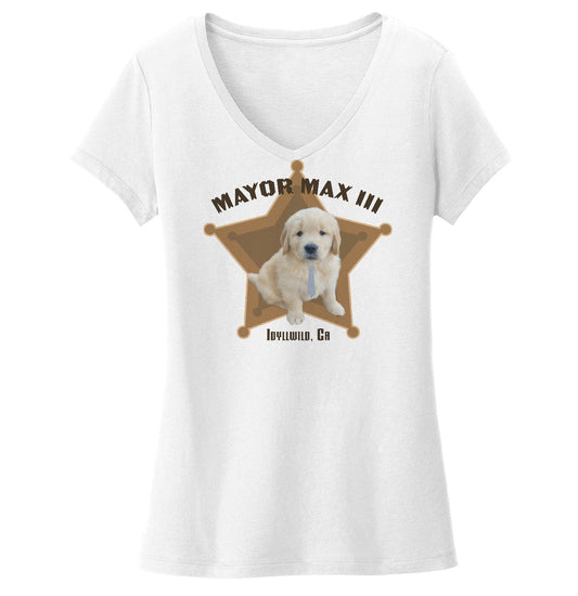 Mayor Max III Badge - Women's V-Neck T-Shirt