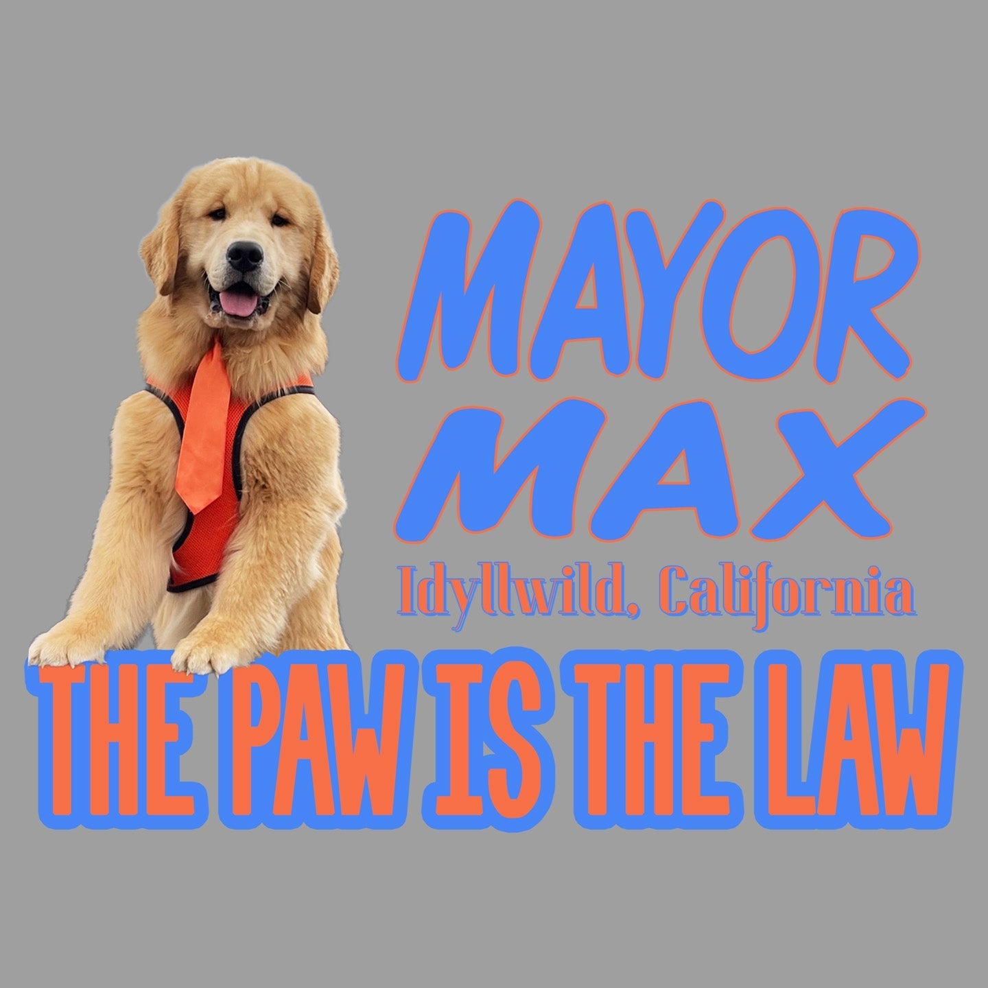 Mayor Max The Paw is the Law - Adult Tri-Blend T-Shirt