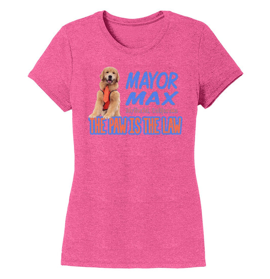 Mayor Max The Paw is the Law - Women's Tri-Blend T-Shirt