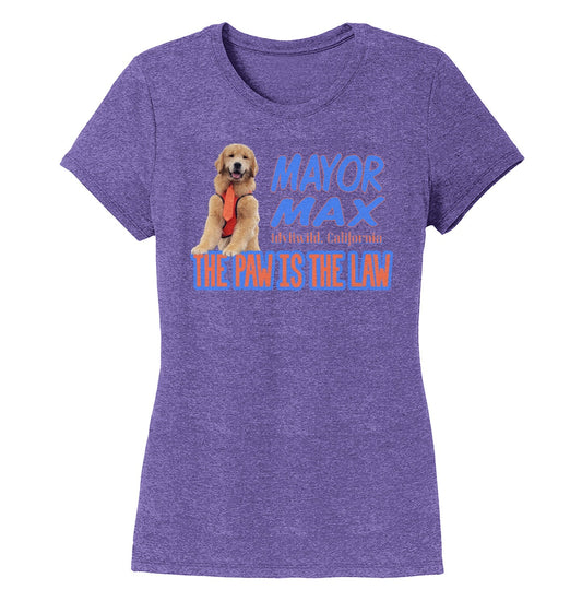 Mayor Max The Paw is the Law - Women's Tri-Blend T-Shirt