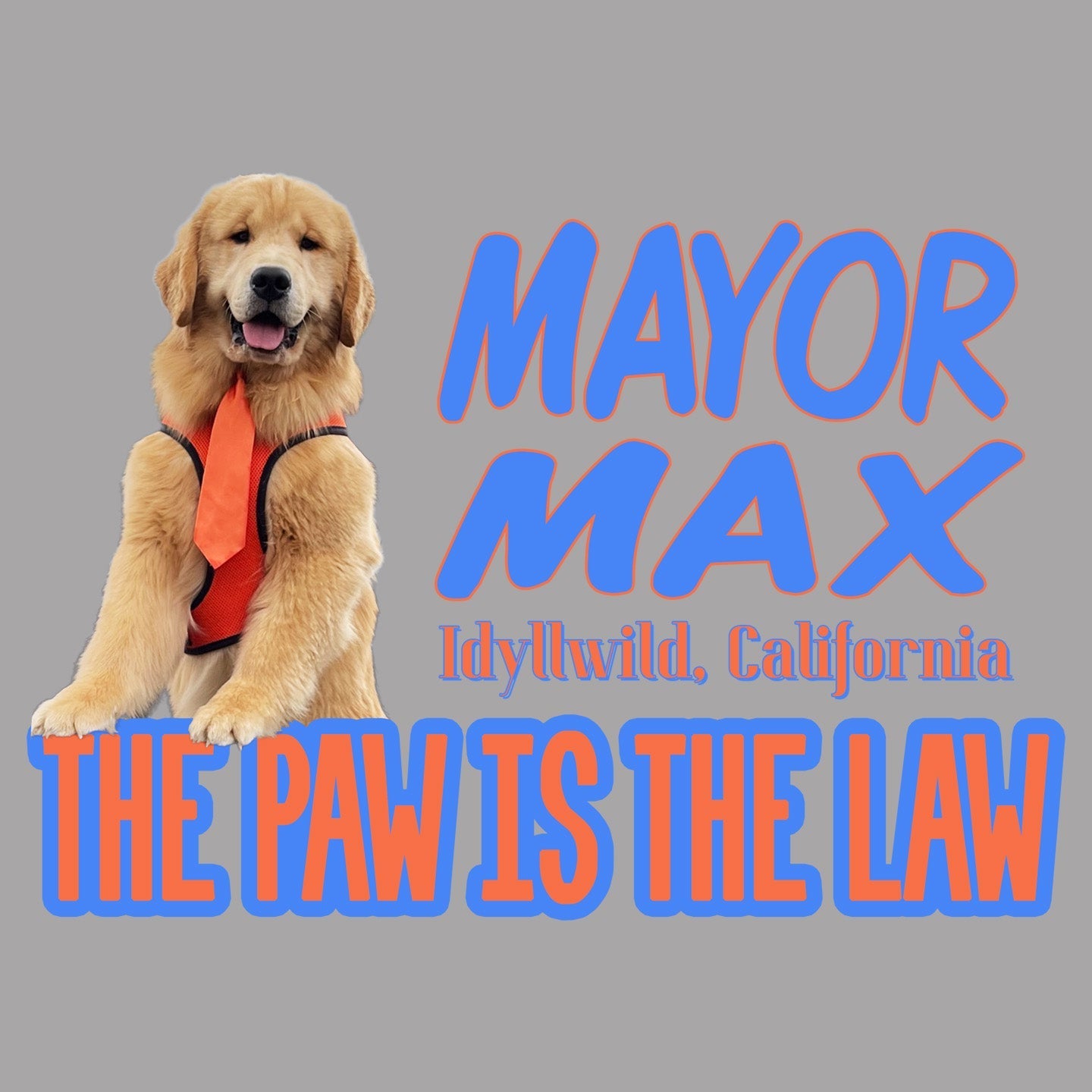 Mayor Max The Paw is the Law - Women's V-Neck Long Sleeve T-Shirt