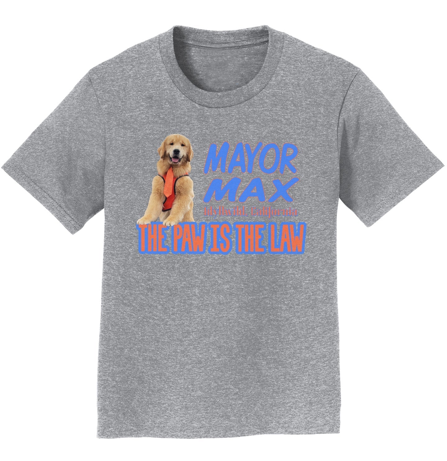 Mayor Max The Paw is the Law - Kids' Unisex T-Shirt