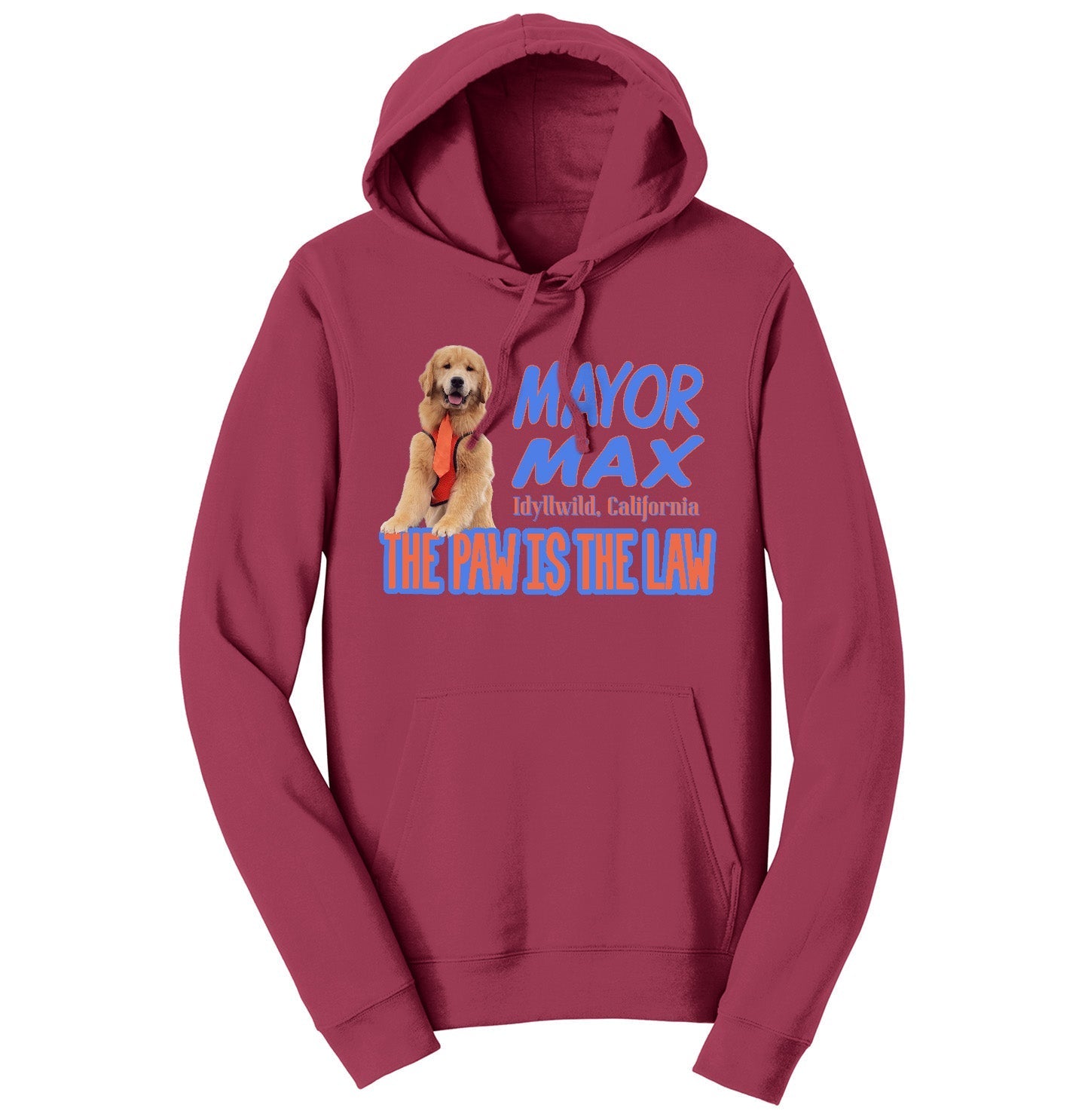 Mayor Max The Paw is the Law - Adult Unisex Hoodie Sweatshirt