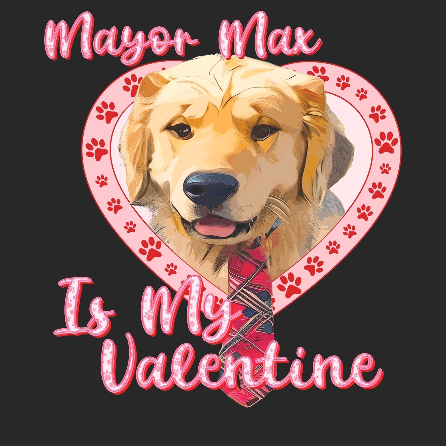 Mayor Max Valentine Heart - Adult Unisex Crewneck Sweatshirt