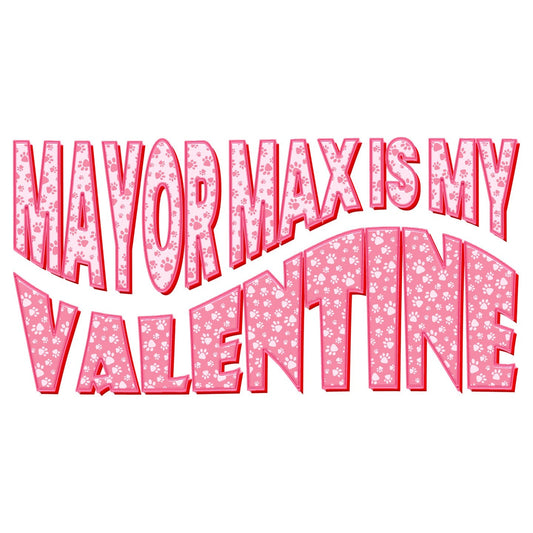 Mayor Max Valentine Text - Women's V-Neck T-Shirt