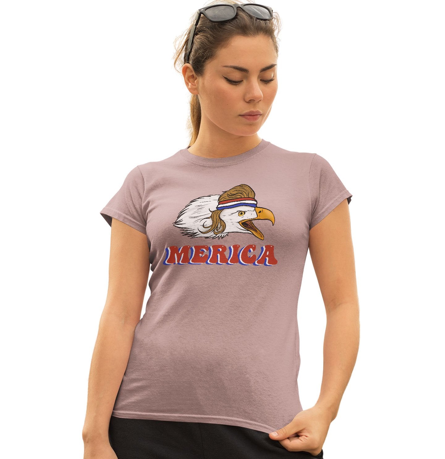 Merica Eagle - Women's Fitted T-Shirt