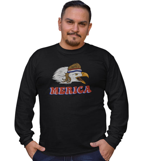 Merica Patriotic Eagle - Adult Unisex Long Sleeve T-Shirt